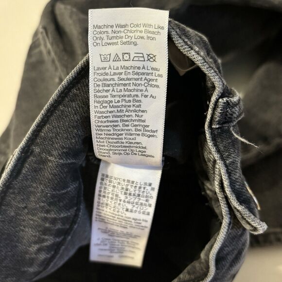 Madewell Perfect Vintage Jeans Black Denim Dark Wash Womens Size 24 High Rise - Picture 14 of 14